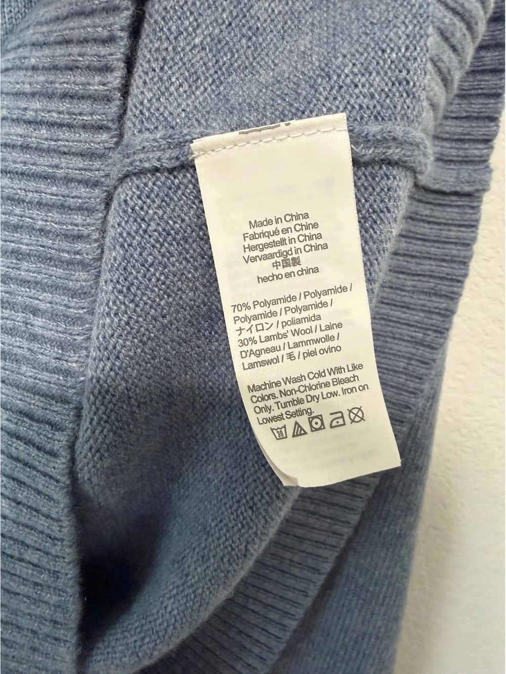 J. Crew Long Sleeve Crew Neck Blue Wool Blend Pullover Sweater Men's Size S